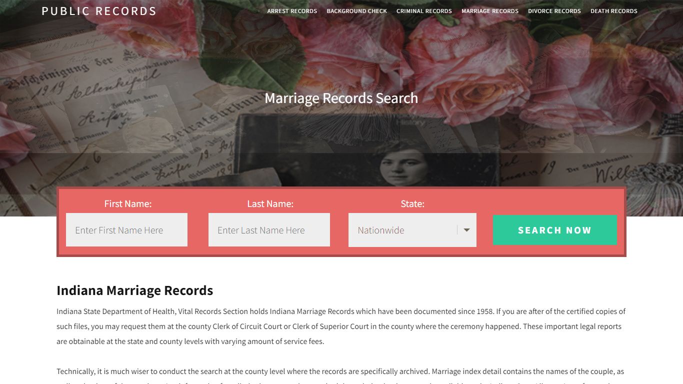 Indiana Marriage Records | Enter Name and Search. 14Days Free